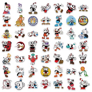 Set miếng dán trang trí hình nhân vật game Cuphead độc đáo