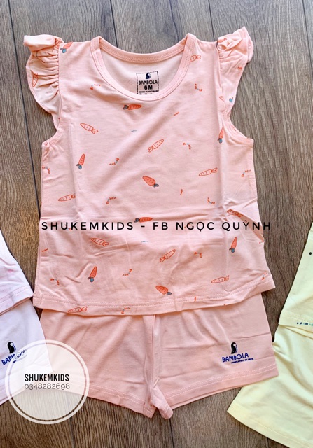 Bộ cộc sợi tre mềm mát bé trai bé gái bambola