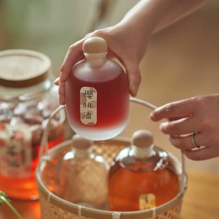 PVN35116 Bình thủy tinh tròn đựng nước kiểu Nhật Bản dung tích 500ML T2