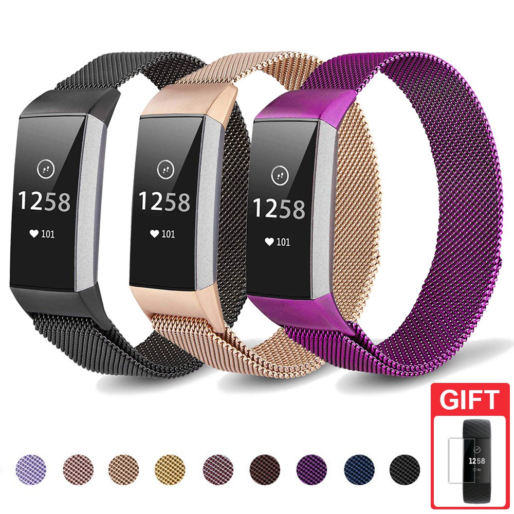 Dây đeo inox Milanese cho đồng hồ thông minh Fitbit Charge 4 / Charge 3