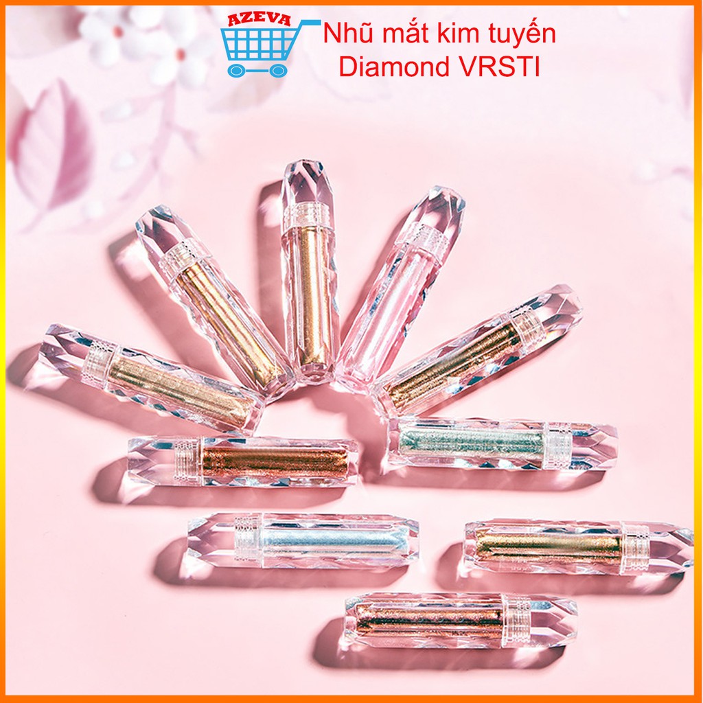 Nhũ mắt kim tuyến Diamond VRSTI, Make up mắt nhũ 10 màu ánh kim - Azeva