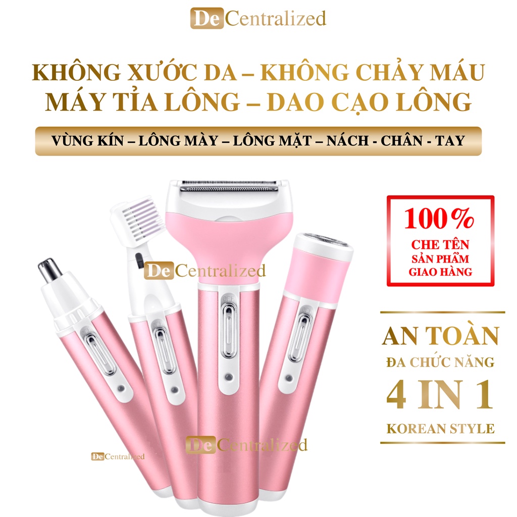 Dao Cạo Lông Vùng Kín Bikini Cạo Lông Mặt Tỉa Lông Mày, Máy Cạo Lông Wax Lông Tẩy Lông Nách Cắt Tỉa Lông Mũi Đa Năng