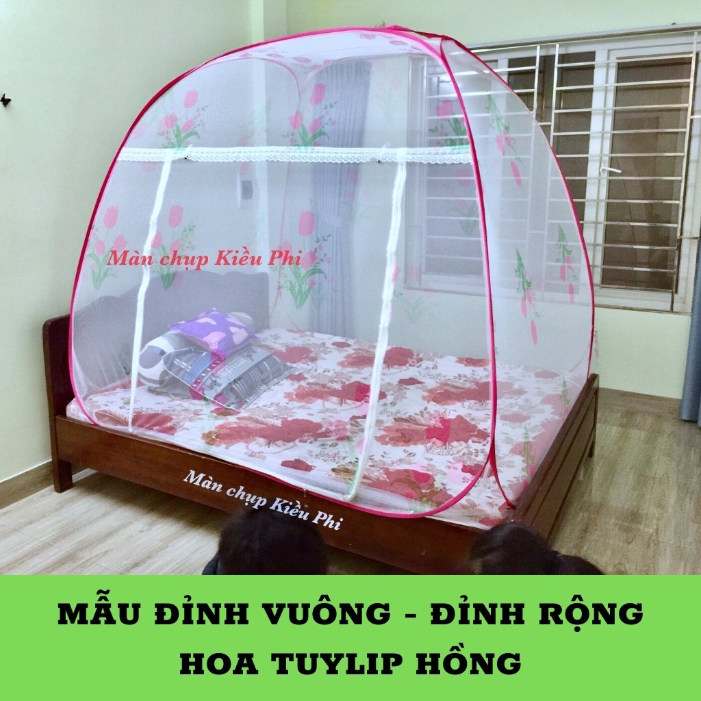 Màn chụp tự bung đỉnh rộng Kiều phi- mùng chụp người lớn1m2, 1m6, 1m8, 2m2 chống muỗi tuyệt đối