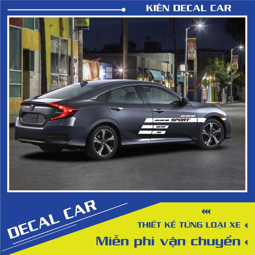 Tem xe Honda City phong cách thể thao-decal honda city