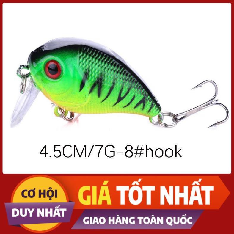 [ Xả Nhanh] Cá Voi Lưng Gù Siêu Nhạy Cá Dài 4,5cm nặng 7gam Siêu Nhạy Cá lóc, cá chuối, cá chim, cá rô, trắm, thiểu