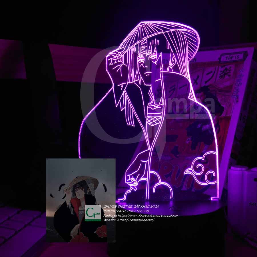 [SẢN PHẨM HOT] Đèn Ngủ anime LED 3D Naruto Uchiha Itachi Type 02 ANAR0402 16 MÀU TÙY CHỈNH