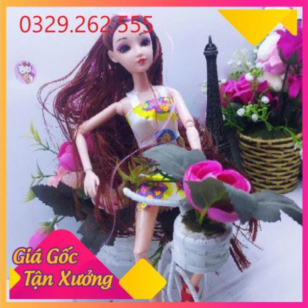 (Sale Khủng) Búp bê mắt ngọc nhiều khớp tóc dài dễ thương loại to khoảng 30cm