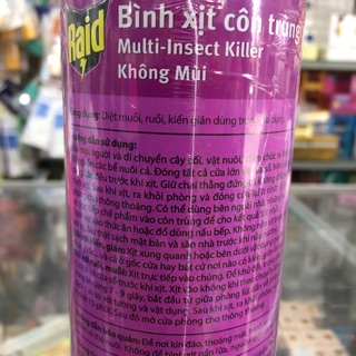 Bình xịt côn trùng Raid không mùi 600ml