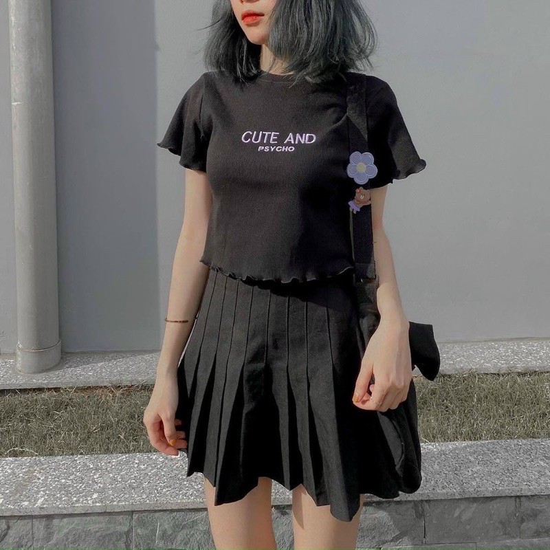 Áo thun cộc tay nữ ulzzang 🌸 áo croptop nữ điệu đà trơn basic dễ phối đồ chất liệu co giãn