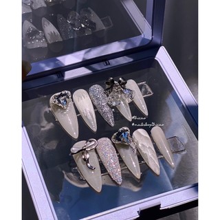 [Nails box] Móng úp giả thiết kế lấp lánh bling