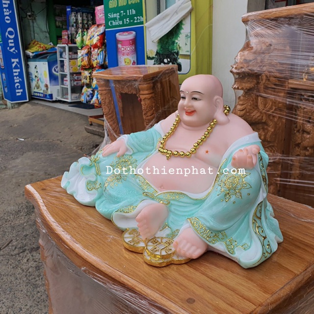 Tượng Phật di lạc đá 16in ngang 38cm hàng loại 1 đá nhập cao cấp