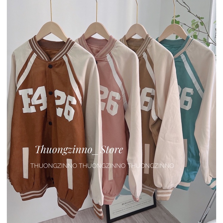 [Ảnh thật/Video]Áo bomber jacket E426 dày dặn Hàn Quốc Áo khoác chống nắng hàng Quảng Châu