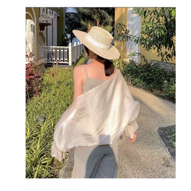 Satin Cardigan - Áo khoác ngoài satin bo tay dành cho nữ Purpleheart