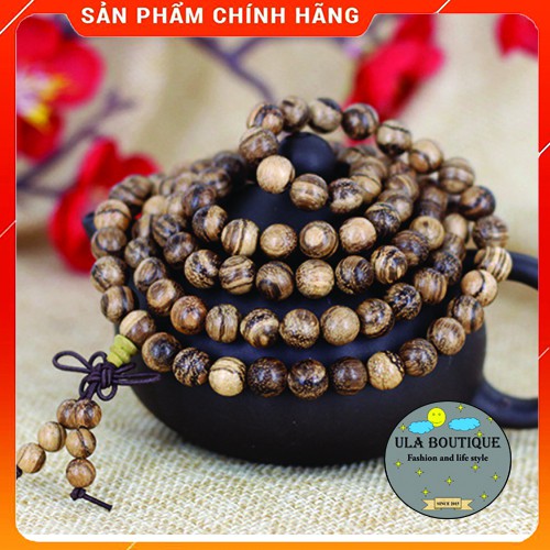 Vòng tay trầm hương  chuỗi 108 hạt vân đẹp dùng deo tay , cầu nguyện  645