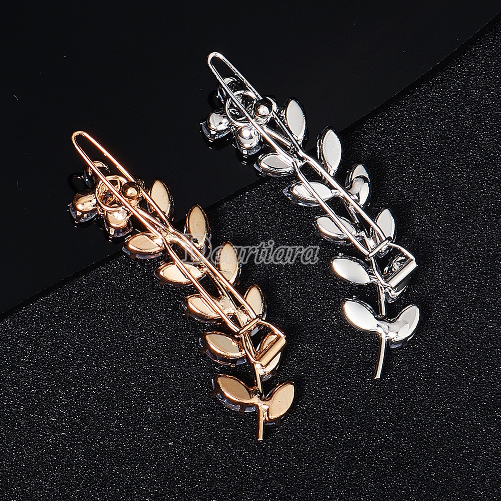 Kẹp Tóc Kim Loại Đính Đá Thời Trang Cho Nữ