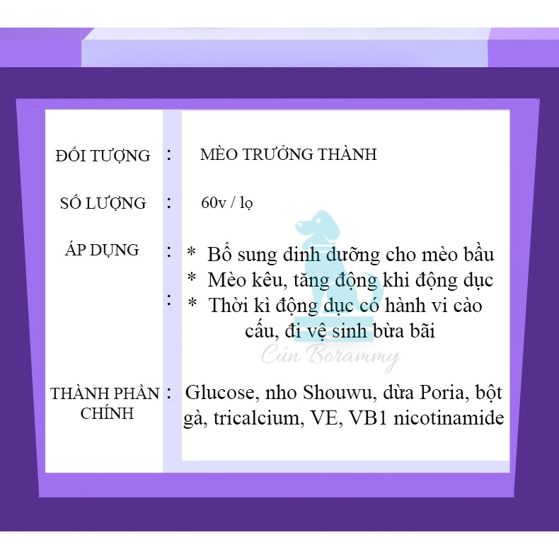 ( Giá sỉ ) Bổ sung dinh dưỡng cho chó mèo - Thuốc động dục cho mèo bầu