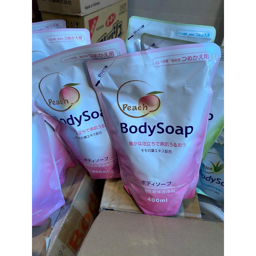 [Xả kho] Sữa tắm hương Đào Peach BodySoap Nhật Bản túi 400ml