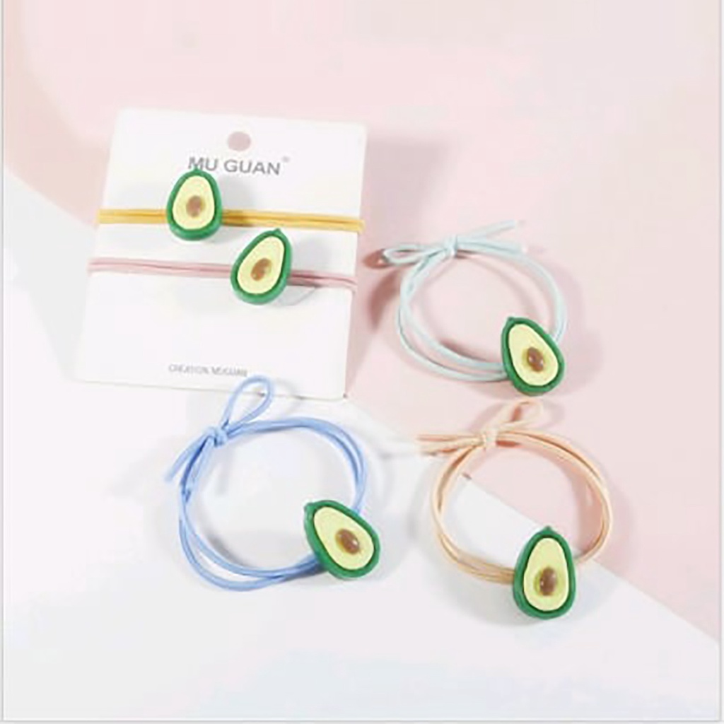 Combo 5 dây buộc tóc hình cúc họa mi, voi, bơ, trứng, ngọc trai, gấu, sóc siêu đáng yêu - Cột tóc nữ DCTN