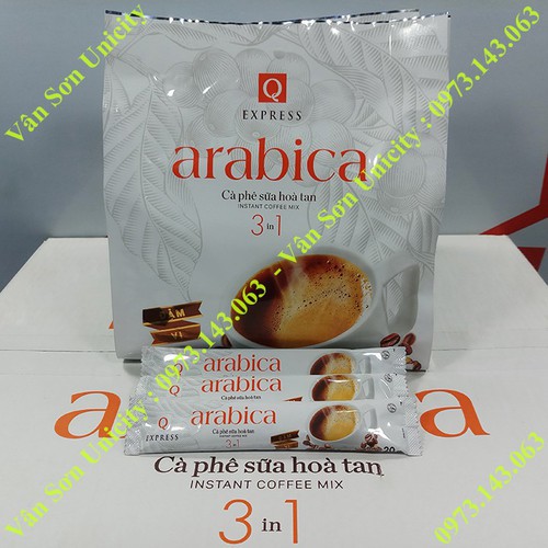 Cà phê sữa Arabica Trần Quang 480g (24 gói * 20g) Instant Coffee mix 3 in 1