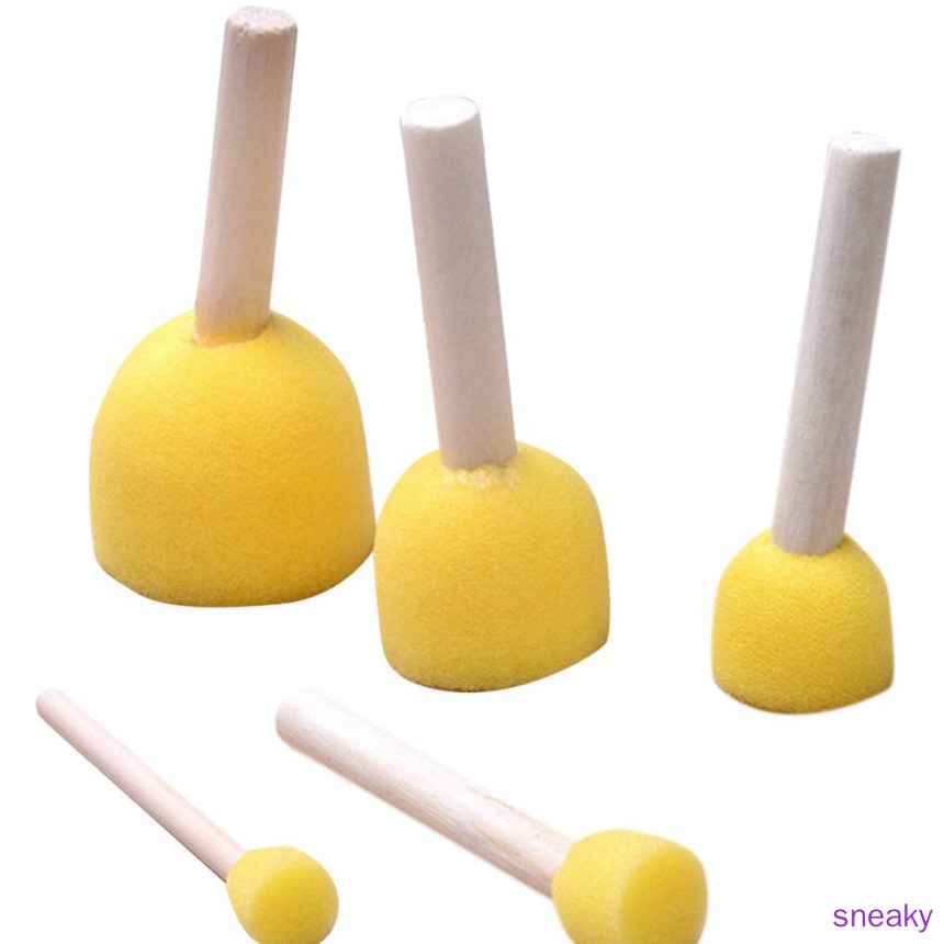 Set 5 Cọ Xốp Tròn Vẽ Tranh Thủ Công Cho Bé