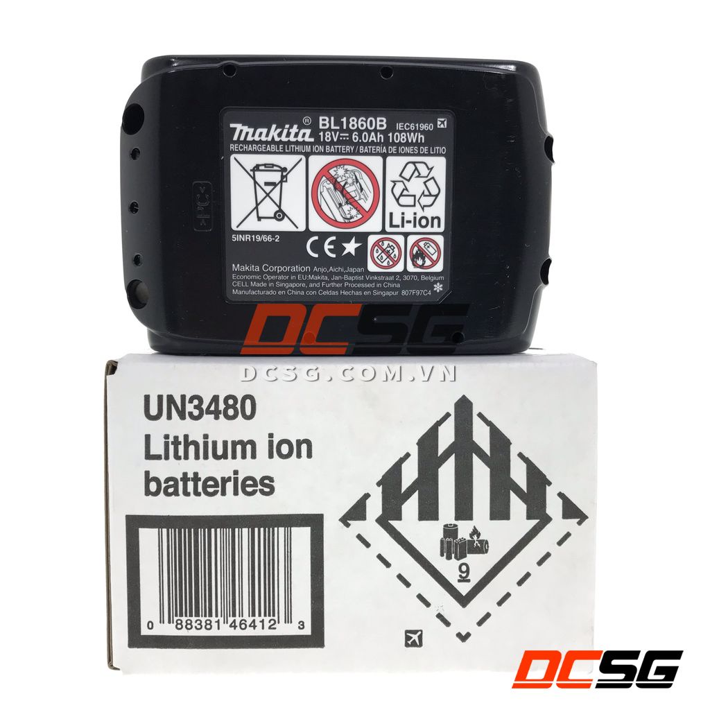 Pin 18V Lithium-ion 6.0Ah BL1860B Makita 197422-4 | DCSG