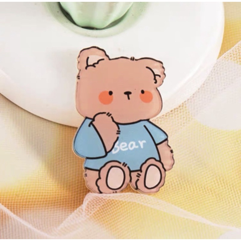 PIN CÀI BALO HÌNH GẤU DỄ THƯƠNG