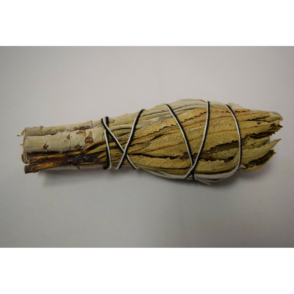 Bó lá mix lá xô thơm trắng và &quot;cây thánh&quot; White Sage + Yerba Santa Smudge Incense 3&quot;-4&quot; Bundle