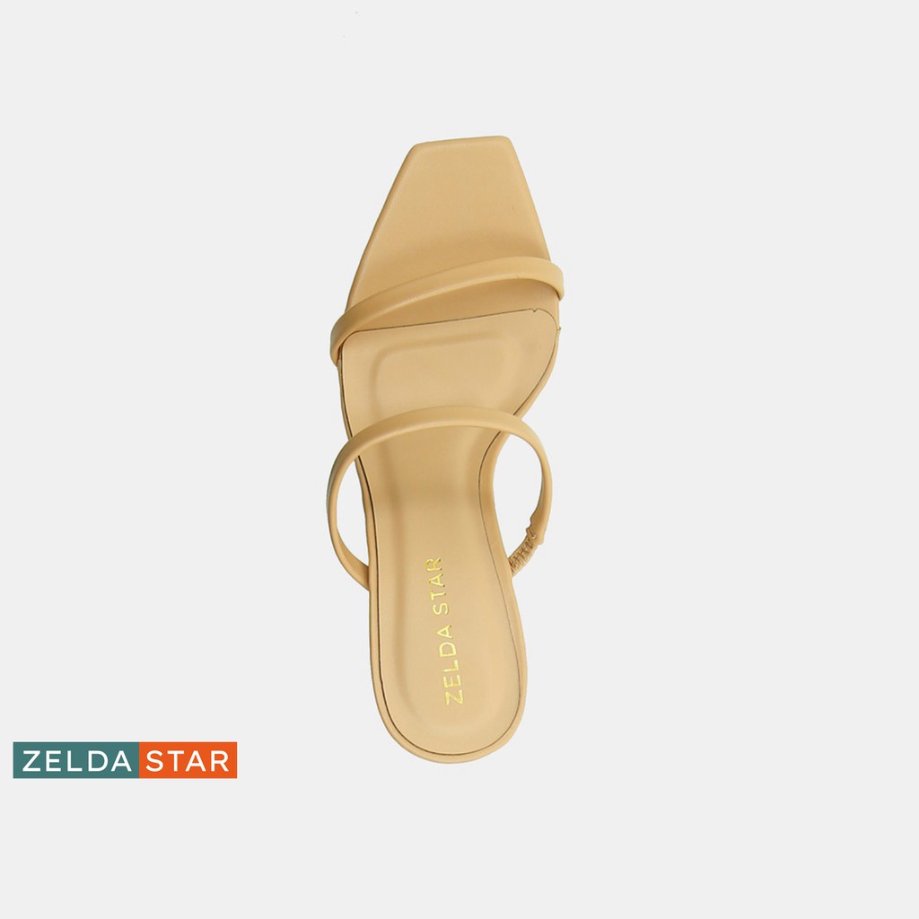 Guốc mũi vuông Zelda Star gót cao 6cm phối quai mảnh - GN0350121