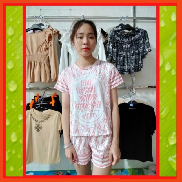 [GIẢM GIÁ] [VIDEO]⚡✨ Bộ Đồ Nữ Thun Lạnh Mặc Đi Chơi Dạo Phố Mùa Hè, Áo Phông Cotton Phong Cách Teen Hàn Quốc⚡✨🥰🥰💯 Mặc