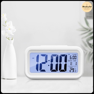 (Clip thực tế) Đồng hồ báo thức để bàn cảm biến nhiệt độ, ánh sáng tự động ban đêm => Follow shop nhận mã giảm giá