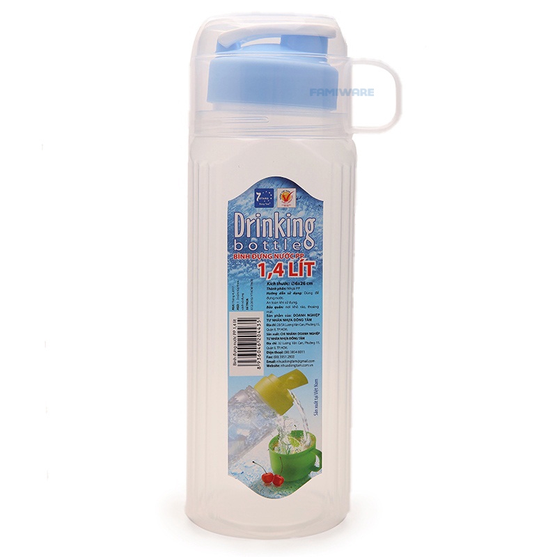 Bình Đựng Nước 1,4l Kèm Ca Đựng