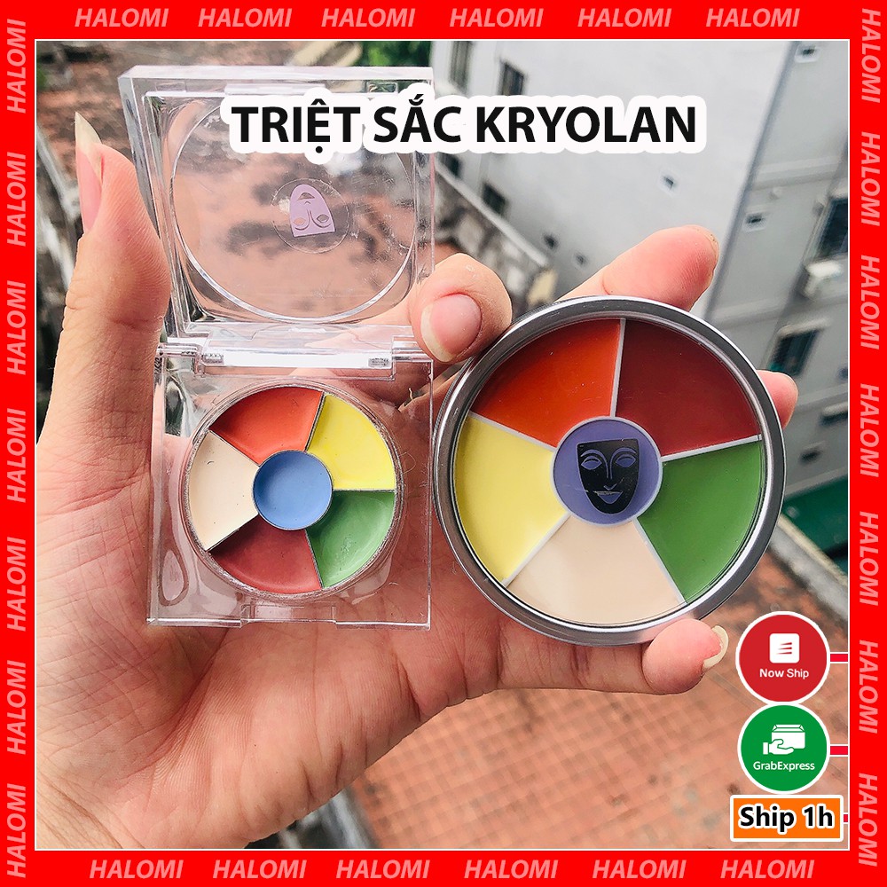 Triệt sắc che khuyết điểm Kryolan dạng chiết 6 ô màu che mọi khuyết điểm