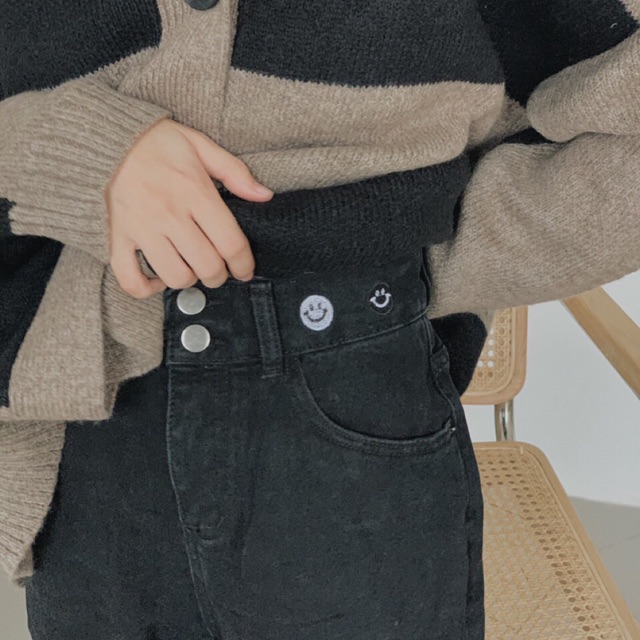 Jeans đen icon mặt cười
