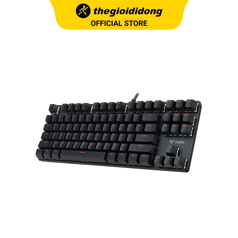 Bàn phím cơ có dây Gaming Rapoo V500alloy đen - Thiết kế gọn nhẹ - Chính hãng BH 12 tháng