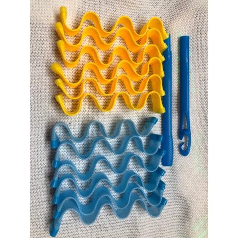 Lô Uốn Tóc Xoăn Gợn Sóng Không Dùng Nhiệt Bộ 12 Ống Dài 30cm