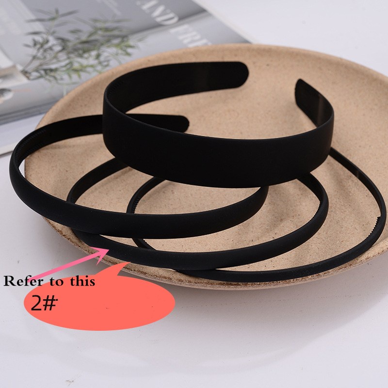 Đen Băng đô cài tóc rửa mặt Bằng Nhựa Nhám Phong Cách Hàn Quốc Cho Nam Nữ