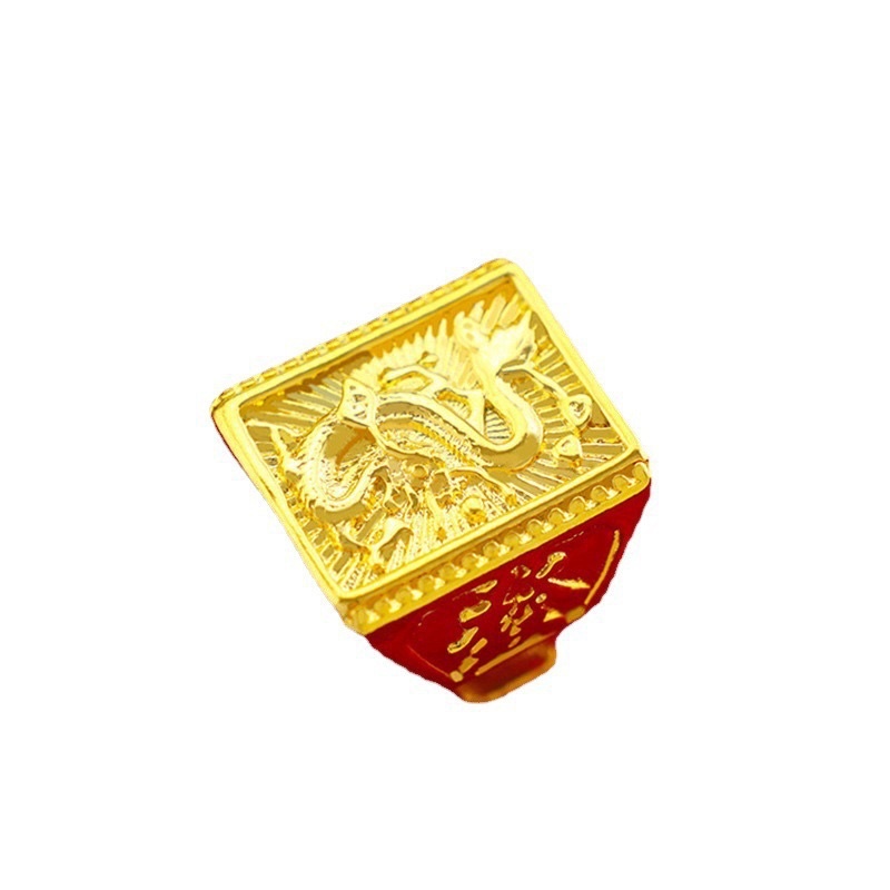 Nhẫn đeo tay trạm rồng bản to