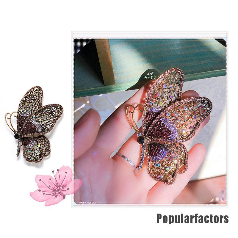 Ghim Cài Áo Hình Bướm Đính Đá Thời Trang