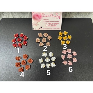 Hoa Hồng bột , hoa hồng ôm đá Nail - Phụ kiện Trang Trí nail