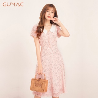 Đầm hoa phối cổ trắng DA577 GUMAC