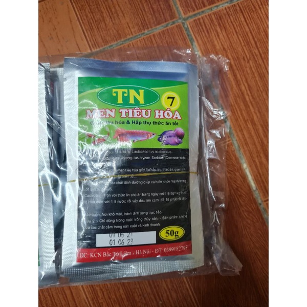 Men tiêu hóa cho cá cảnh. Tăng cường hệ tiêu hóa cho cá, giúp tiêu hóa và hấp thụ thức ăn tốt