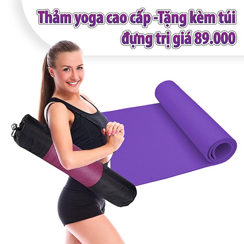 CHAIR19 Yoga - Thảm tập yoga siêu bền loại dày 6mm TPE tặng túi đựng thảm