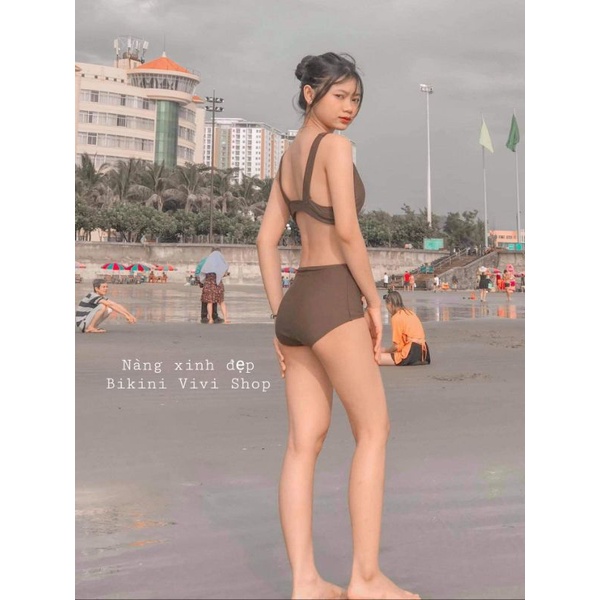 Bikini Quảng Châu 2 Mảnh, Đồ Bơi Nữ Đi Biển Basic Italy Cao Cấp