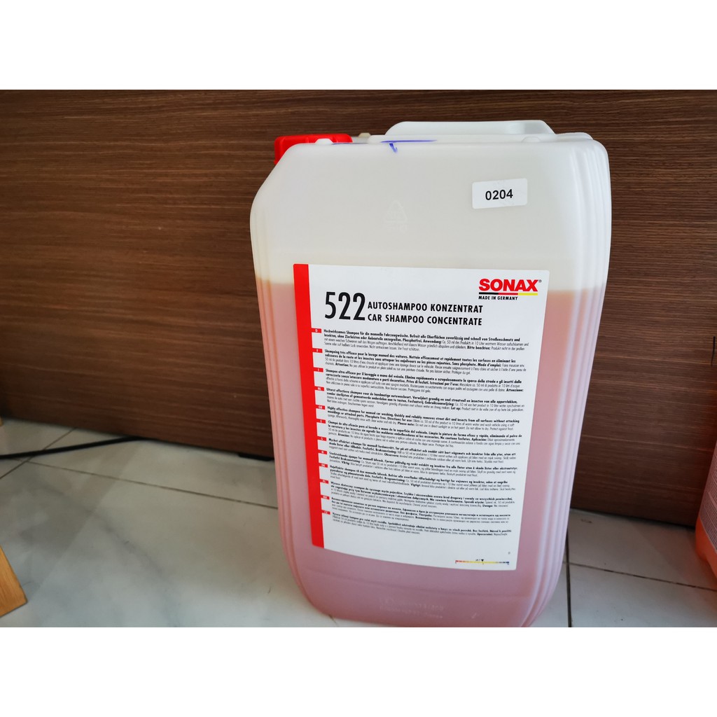 Nước Rửa Xe Siêu Sạch Sonax Car Shampoo 522705 25 lít Tặng Khăn Kèm Bao Tay
