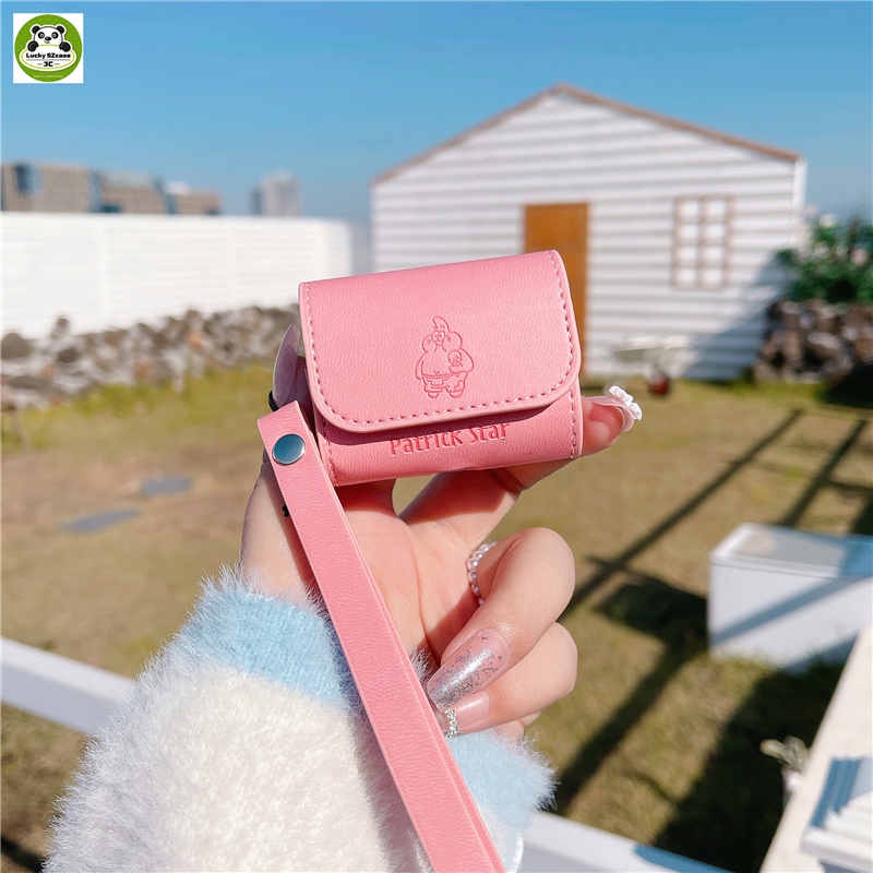 Vỏ Bảo Vệ Hộp Sạc Tai Nghe Airpods 1 2 Pro 3 Bluetooth Không Dây Chất Liệu Da Mềm Họa Tiết SpongeBob Gắn Dây Đeo