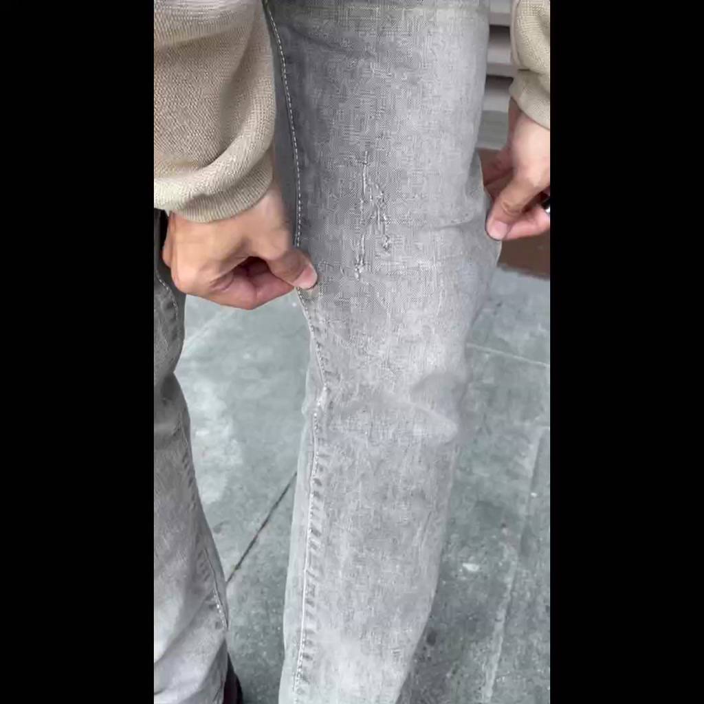 QUẦN JEANS NAM SKINNY XÁM NÂU TRƠN TALURETRO | BigBuy360 - bigbuy360.vn