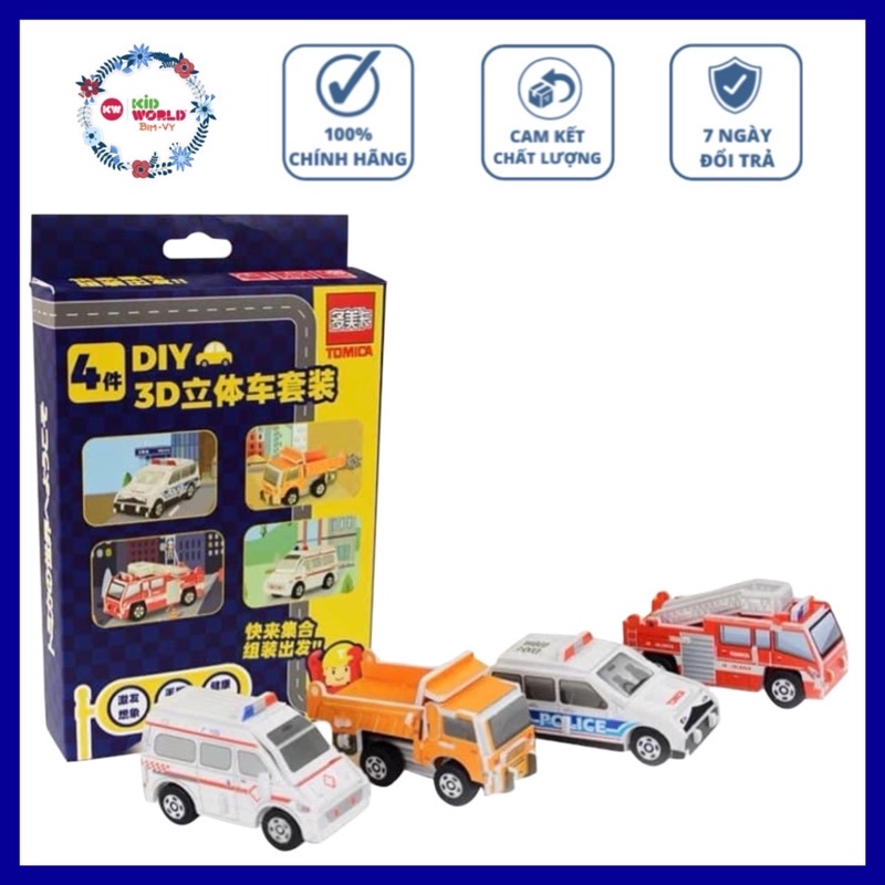 Xe mô hình Tomica bằng gỗ 3D DIY. Tỷ lệ 1:64.