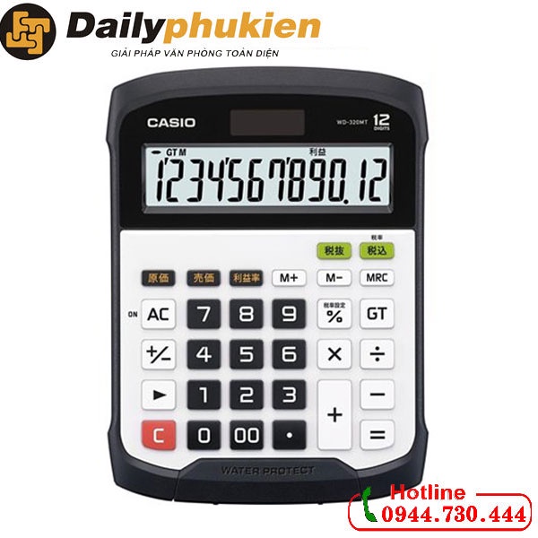 Máy tính casio WD-320MT chống nước chống bụi chính hãng Bảo hành 7 năm