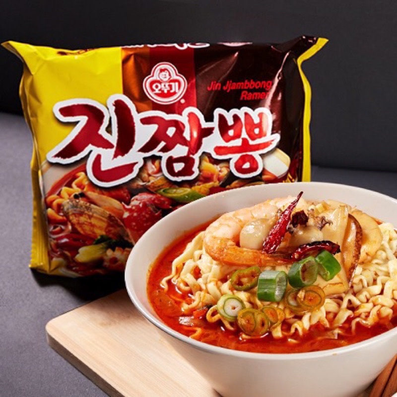 [Set 4 gói] Mỳ ramen hải sản Jin Jjambbong Ottogi Hàn Quốc