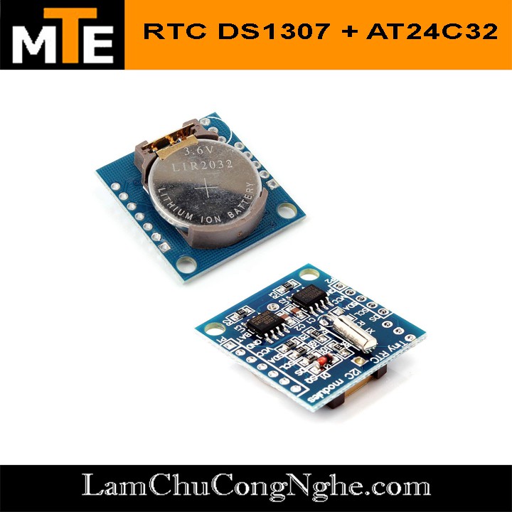 Module thời gian thực RTC DS1307 + AT24C32 kèm pin Cr2032